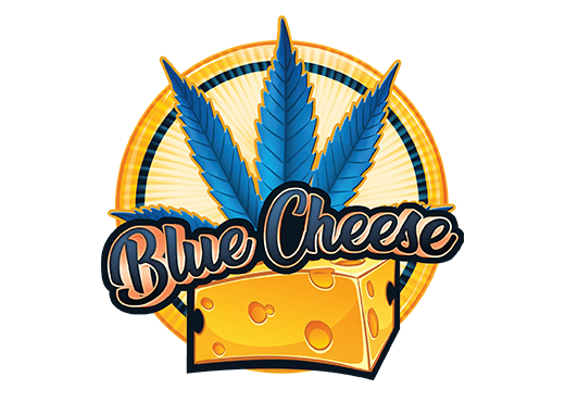 Blue Cheese strain artwork from the Earth Nectar Co. THC vape range