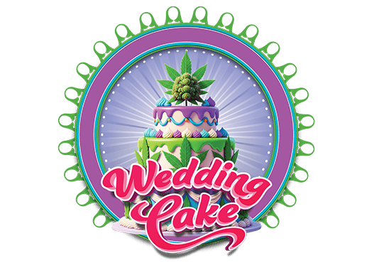 Wedding Cake strain artwork from the Earth Nectar Co. THC vape range