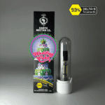 Wedding Cake 510-thread THC cartridge by Earth Nectar Co., retail box and glass cartridge