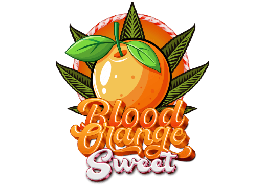Blood Orange Sweet strain artwork from the Earth Nectar Co. THC vape range