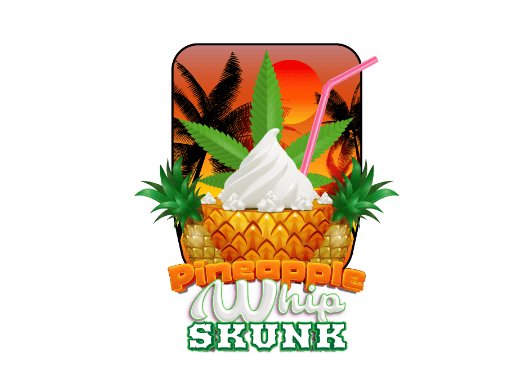 Pineapple Whip Skunk strain artwork from the Earth Nectar Co. THC vape range