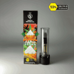 Pineapple Whip Skunk 510-thread THC cartridge by Earth Nectar Co., retail box and glass cartridge